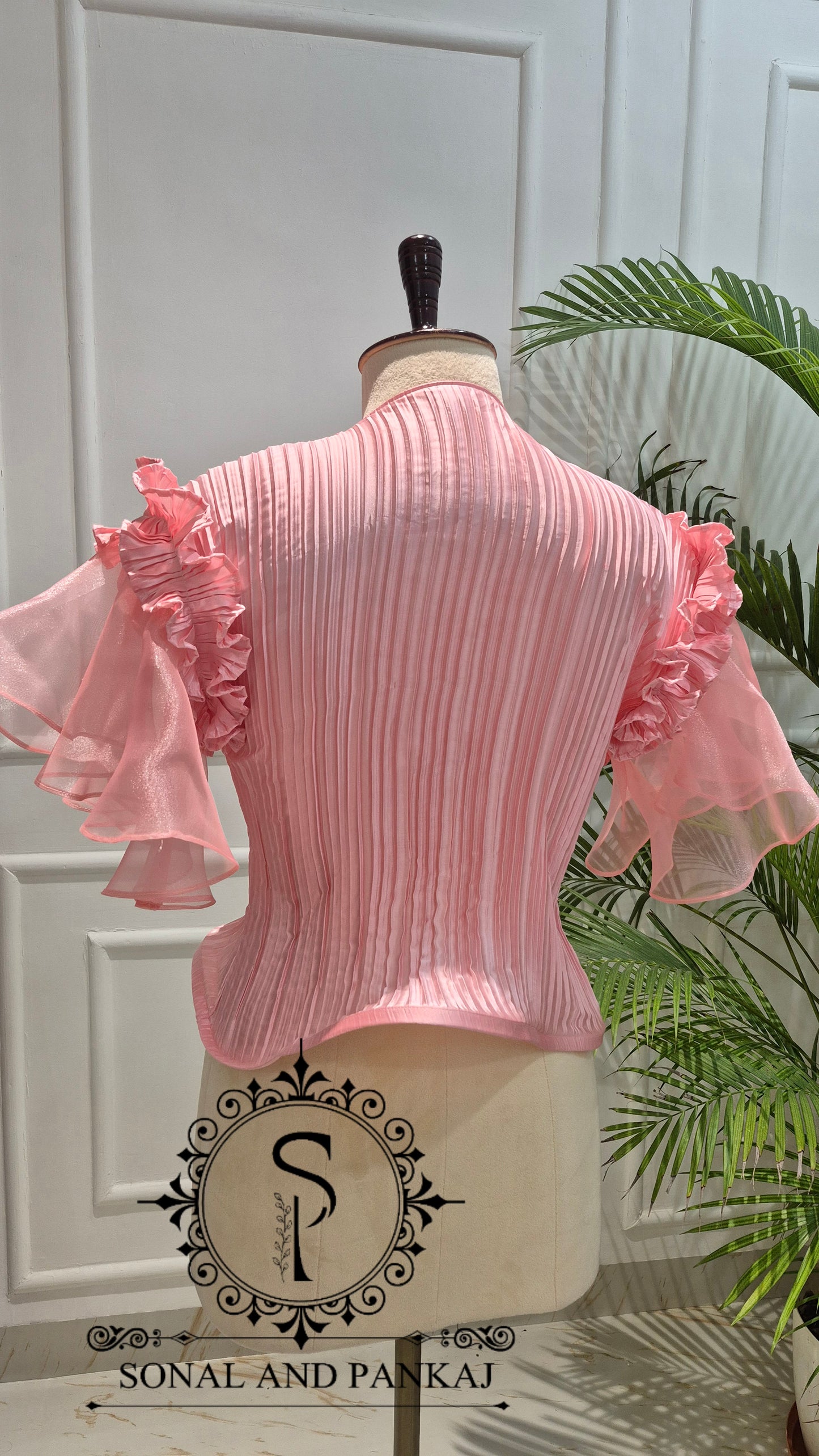 Peach Stretchable Top - BL01785 (Only Top)