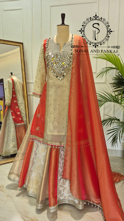 Reflections of Banaras Indowestern Lehenga - LH01828