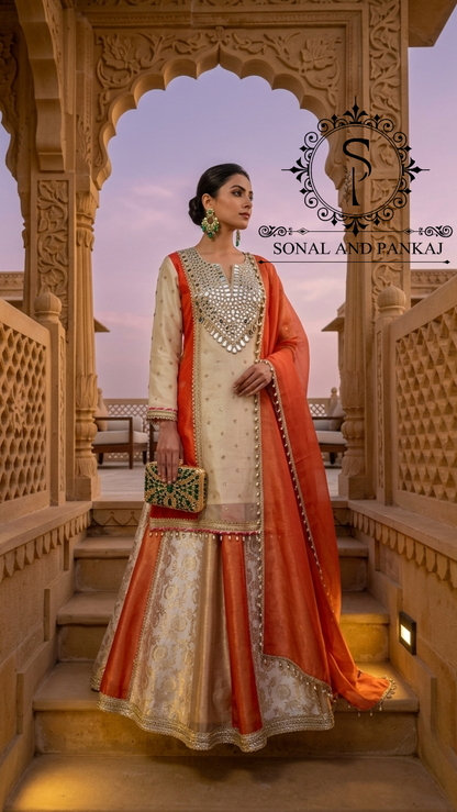 Reflections of Banaras Indowestern Lehenga - LH01828