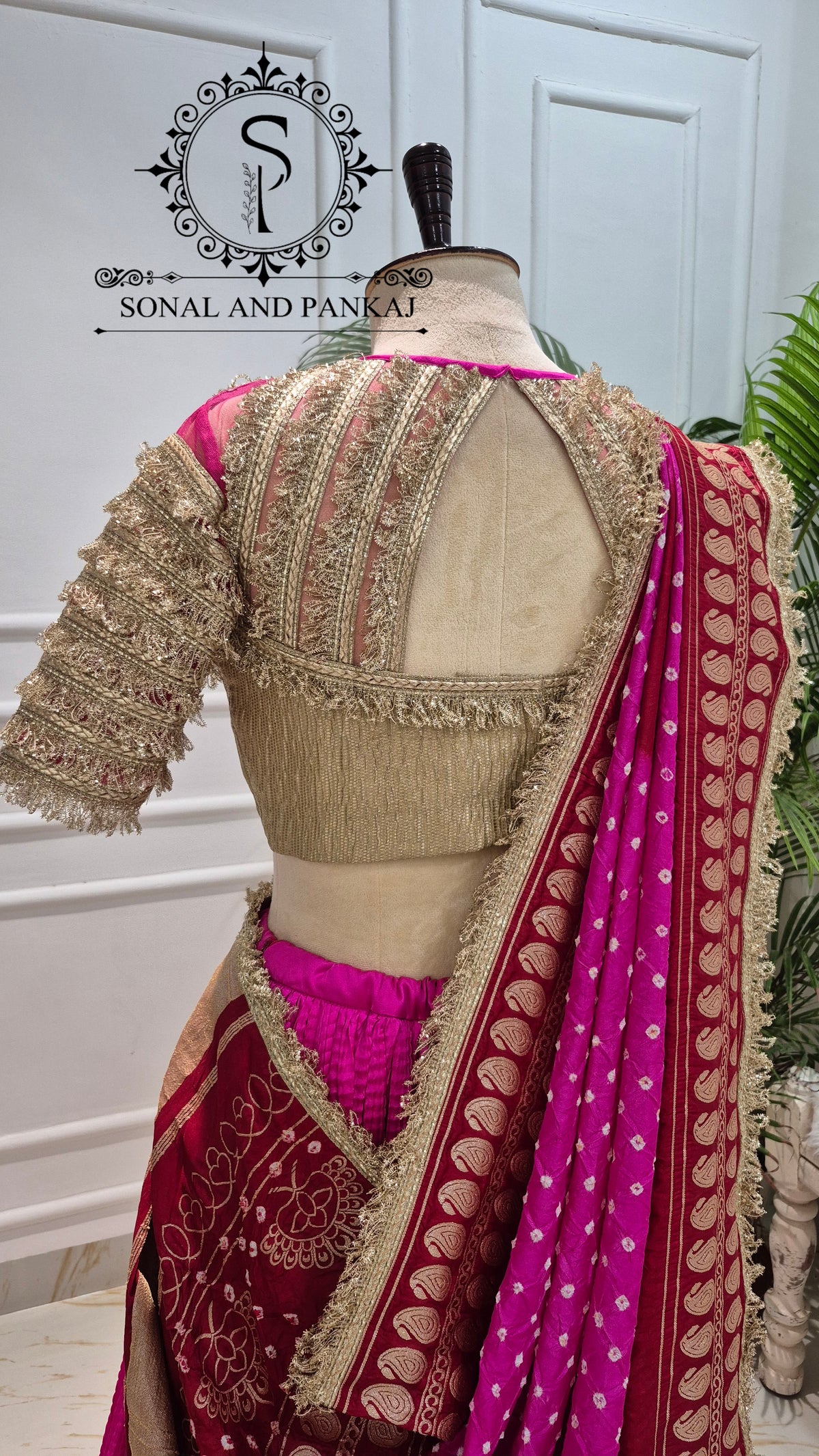 The Madhubala Lehenga Set - LH01842(Red & Pink)
