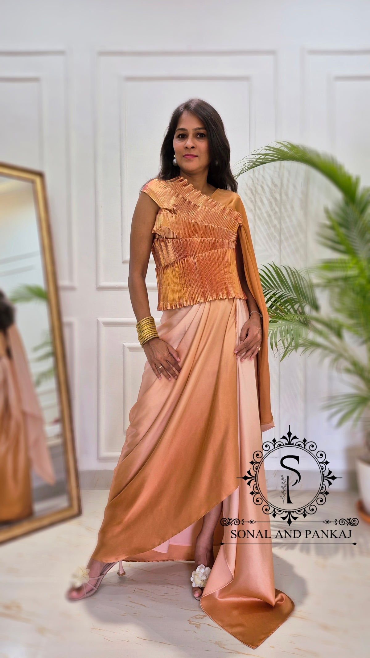 The Cleopatra Drape Delusion - IW01845 (Toasted Caramel)