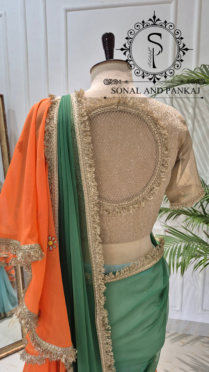 The Phuljhadi Ruffle Drape - SA01846