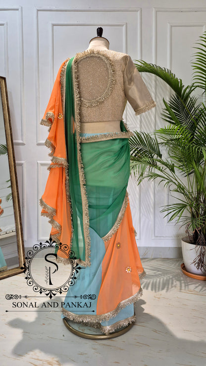 The Phuljhadi Ruffle Drape - SA01846