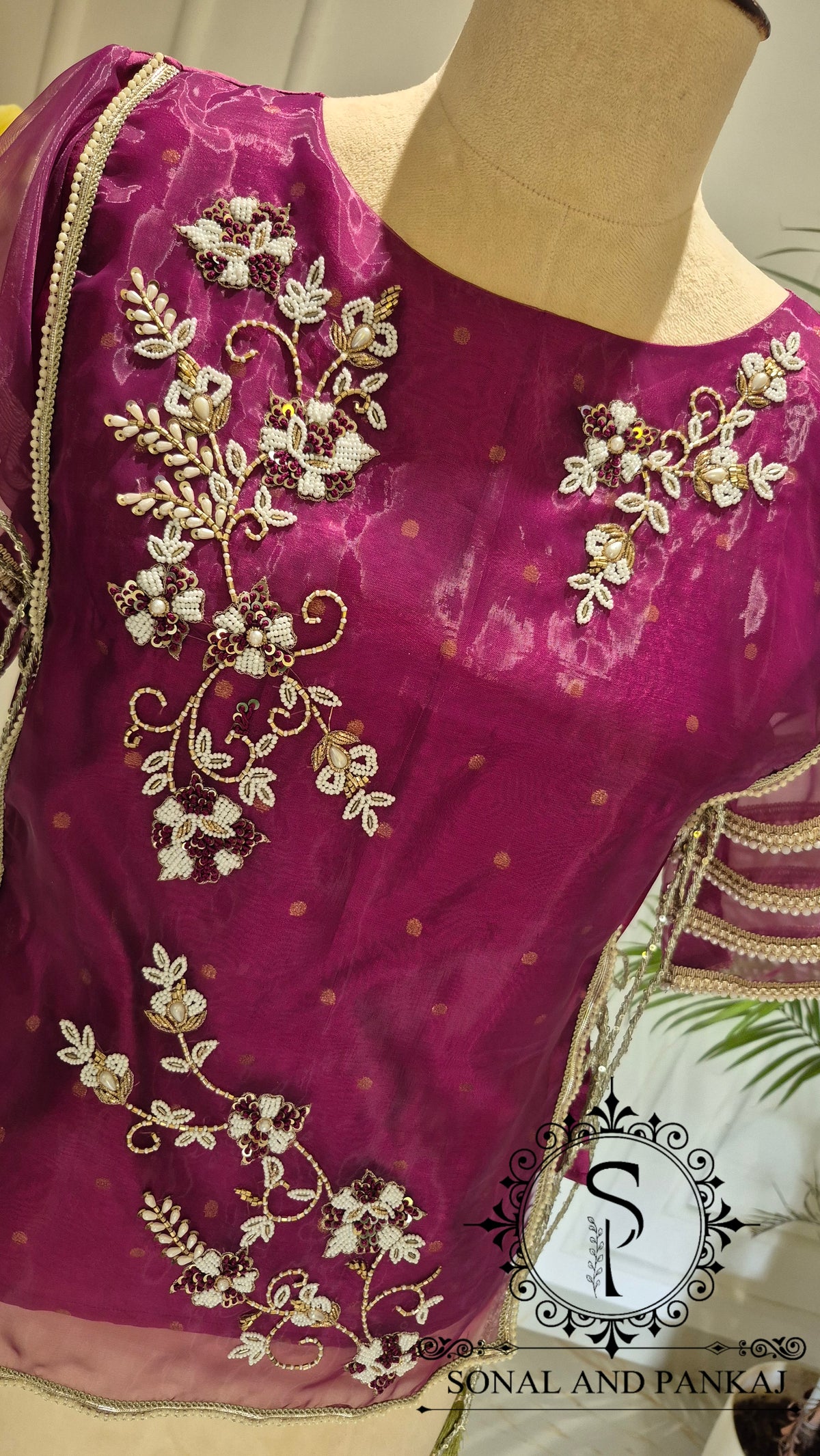 Royal Mewar Wine Saree with Long Blouse On Sale - SA01860-RTD
