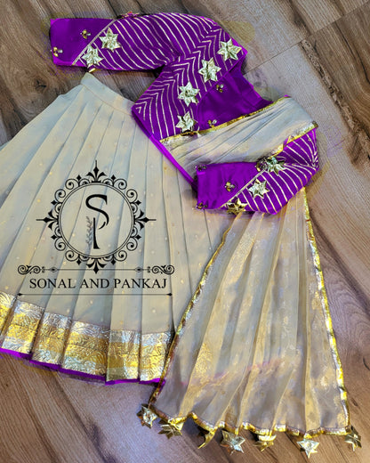 Purple Bloom Kids Lehenga Choli - KD01612