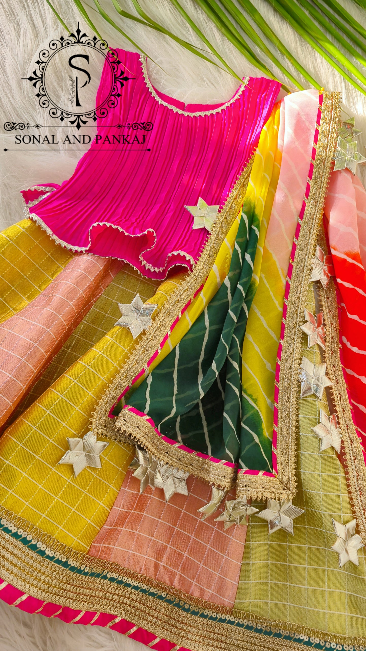 Cutie Pie 2.0 - Kalidaar Lehenga Leheriya Duppatta & Pleated Blouse - KD01633