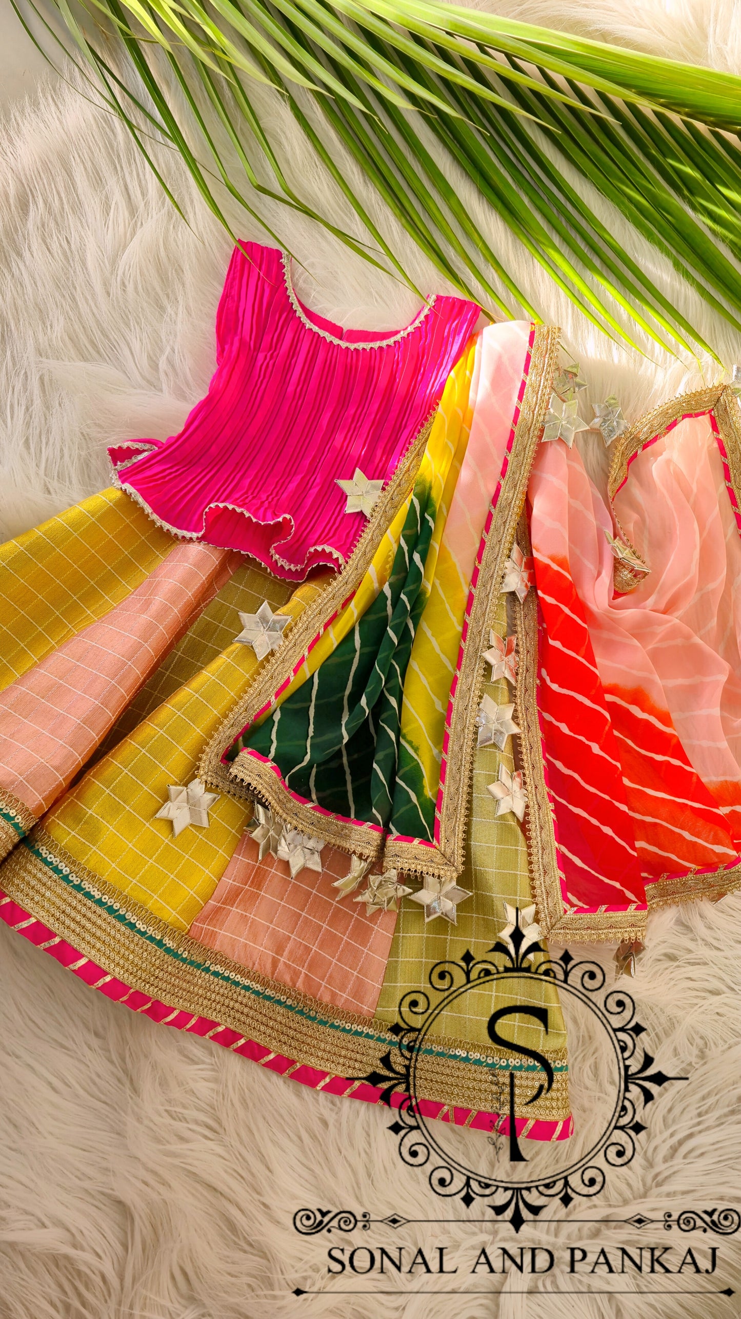 Cutie Pie 2.0 - Kalidaar Lehenga Leheriya Duppatta & Pleated Blouse - KD01633