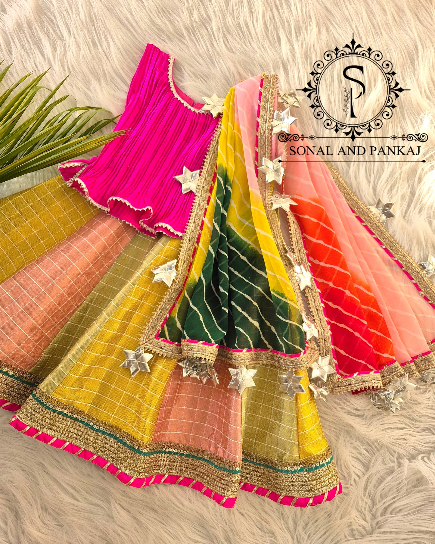 Cutie Pie 2.0 - Kalidaar Lehenga Leheriya Duppatta & Pleated Blouse - KD01633