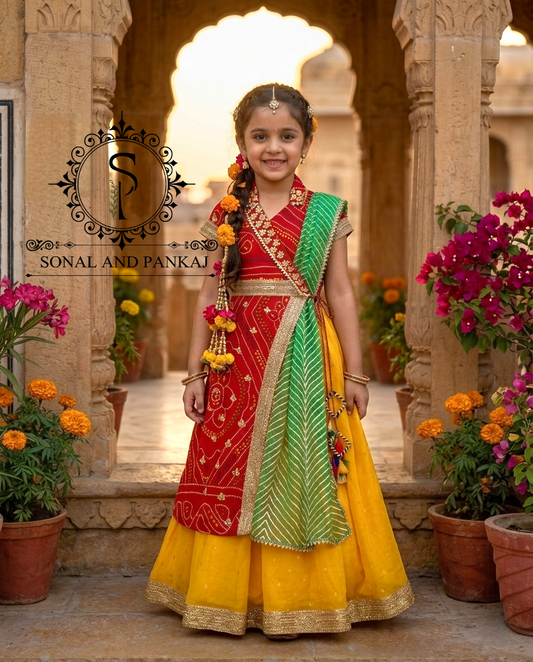 Magnifique Lehenga et chemisier de notre collection Traditions of India - LH00370