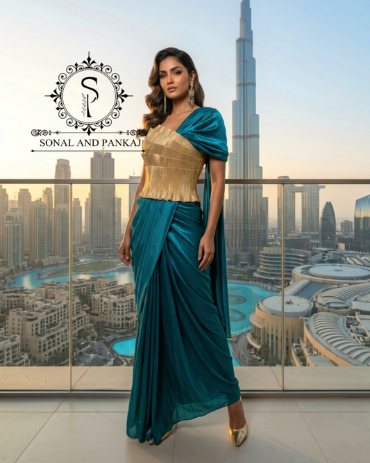 Desi Girl Vibe - Morpankh Pre-pleated Saree - SA01739