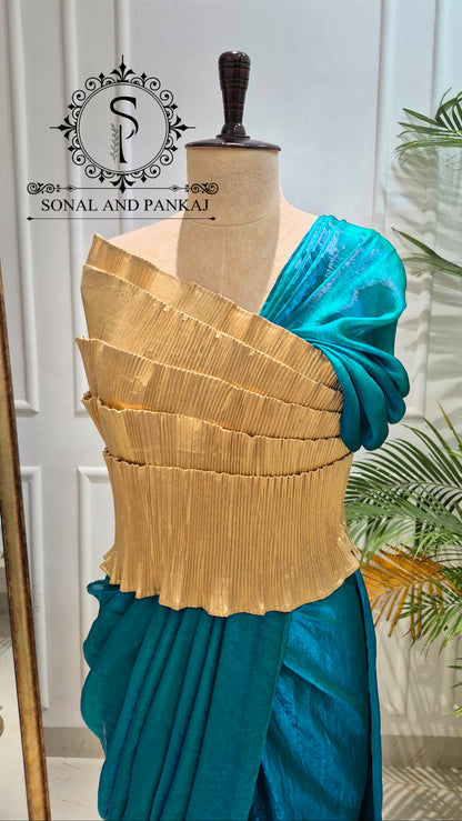 Desi Girl Vibe - Morpankh Pre-pleated Saree - SA01739