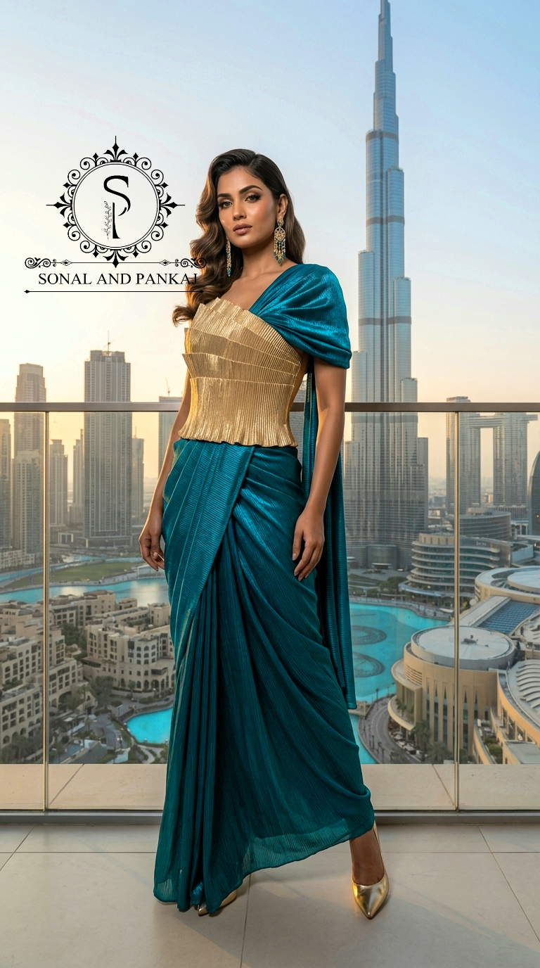 Desi Girl Vibe - Morpankh Pre-pleated Saree - SA01739