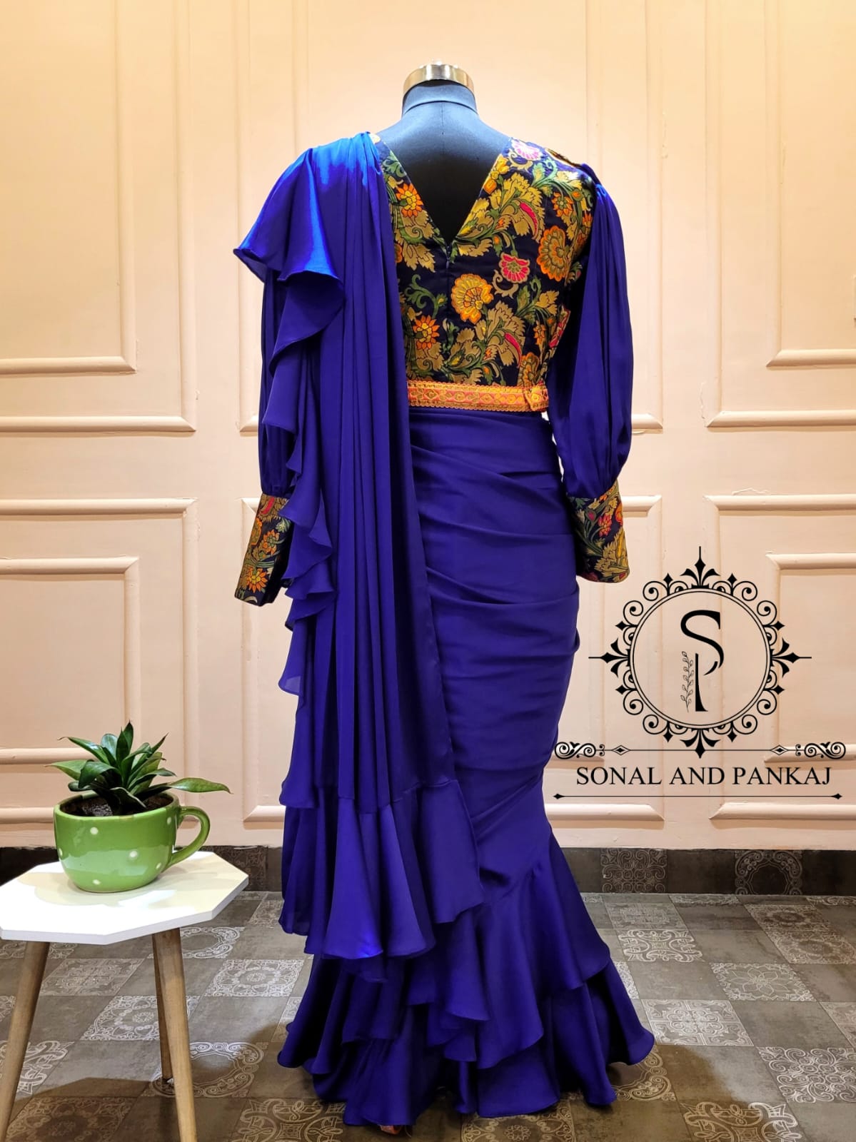 Silk Saree Gown at Rs 1200/piece in Surat | ID: 22435753797